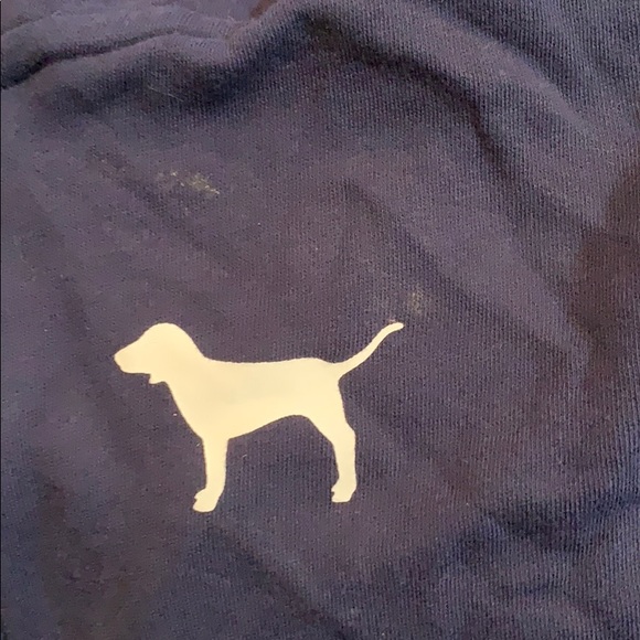 VS Pink Logo Zip Hoodie Navy Size M - Picture 5 of 5